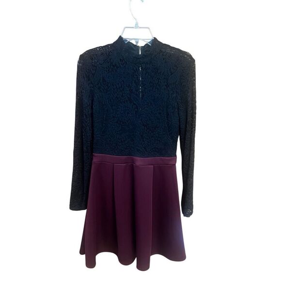 B. Darlin Lace Top Dress Black/Wine Sz 11/12 NWT - Picture 1 of 8